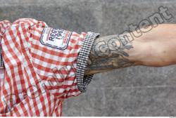 Arm Head Man Tattoo Casual Shirt Athletic Street photo references